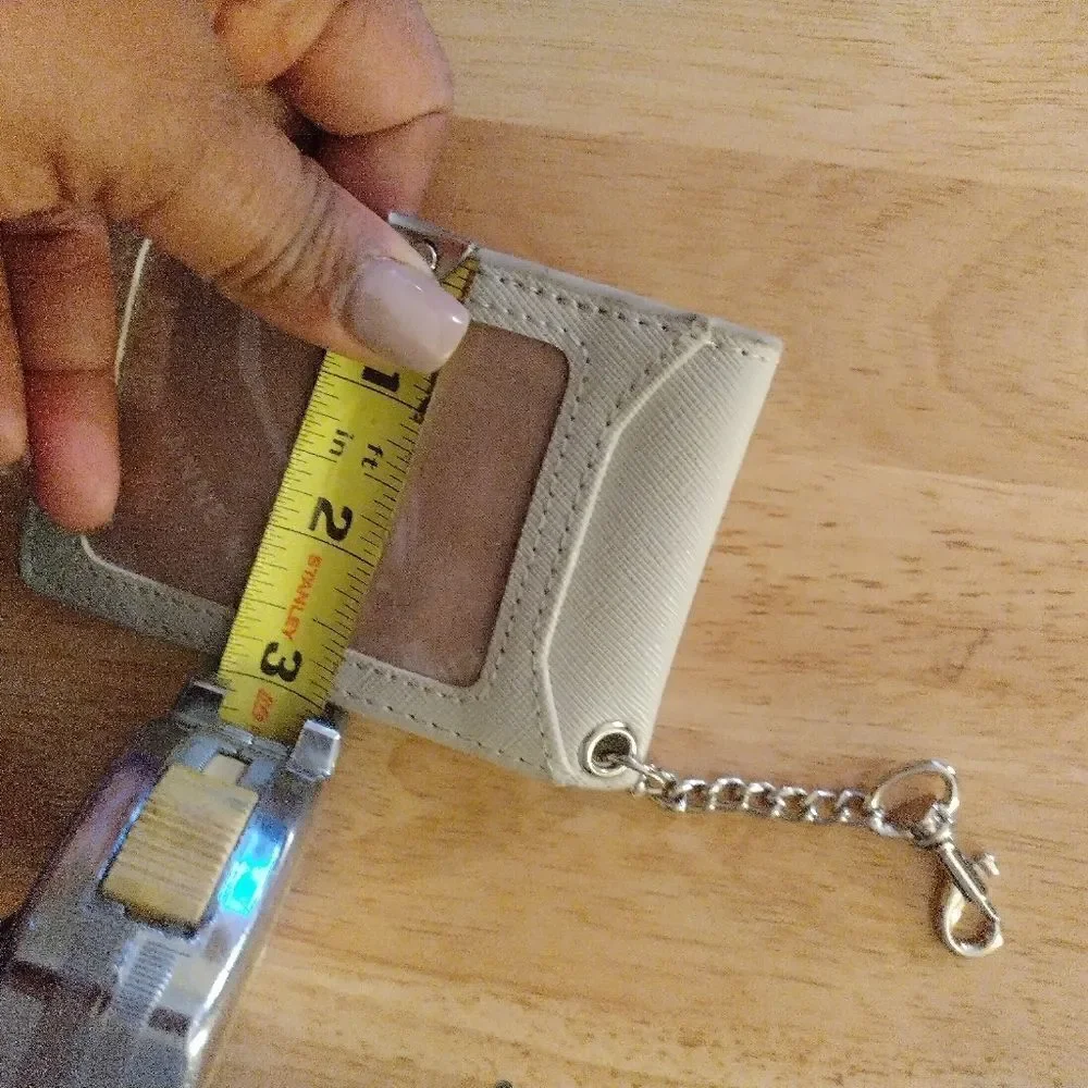 Anne Klein cream wallet keychain